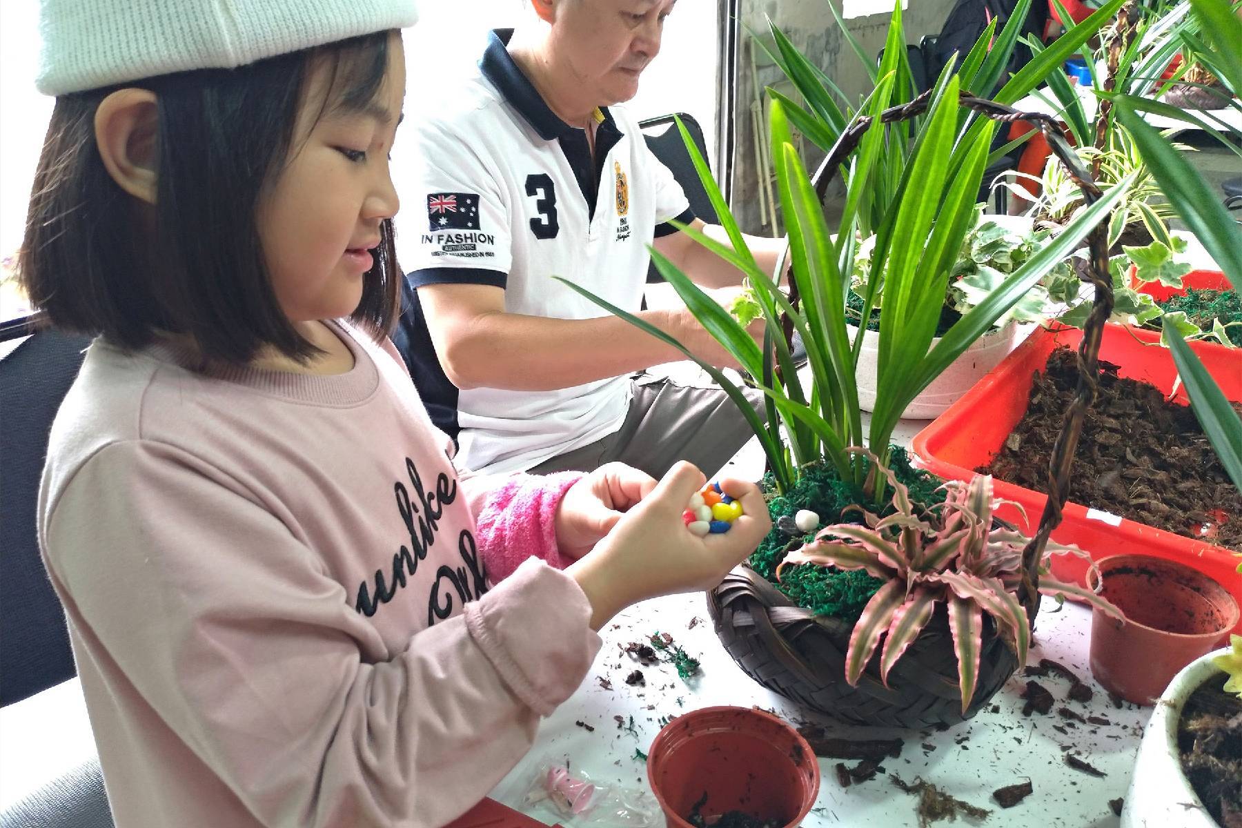 台中可苗花園休閒農場-蘭花組盆DIY體驗券(最少5人成行)8