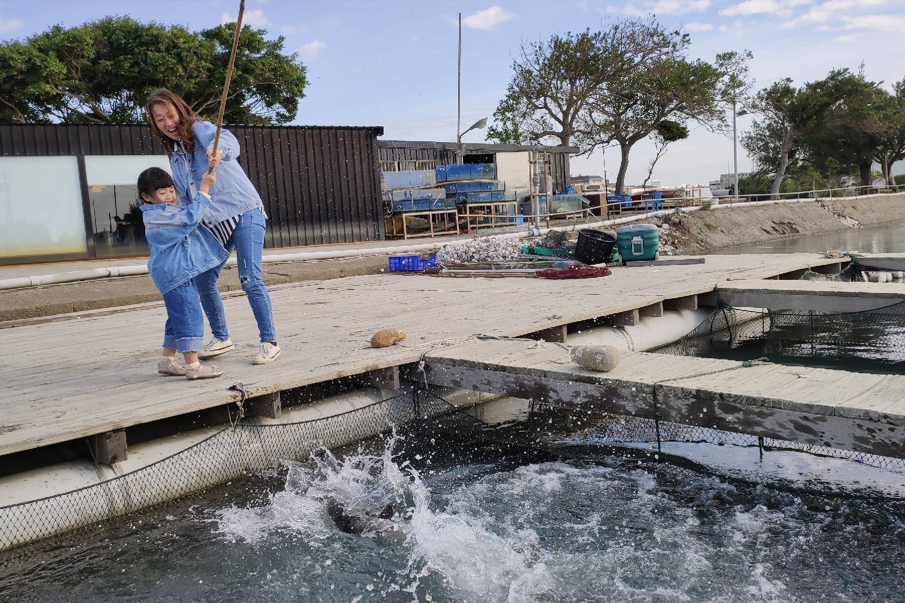 新竹水月休閒藍鯨魚寮-龍虎石斑套餐+搏魚雙人體驗券1