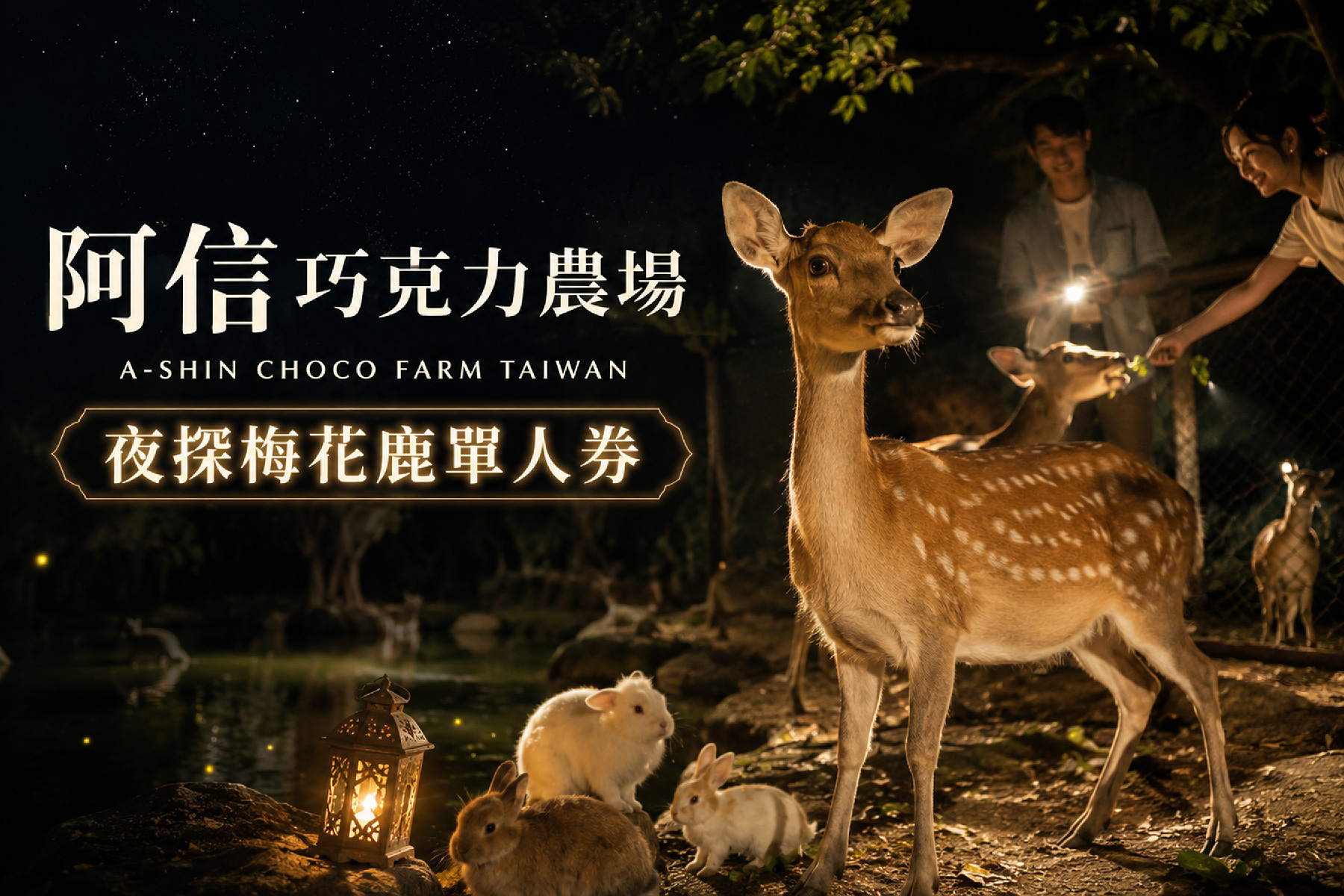 ｜●阿信巧克力農場-夜探梅花鹿單人券1