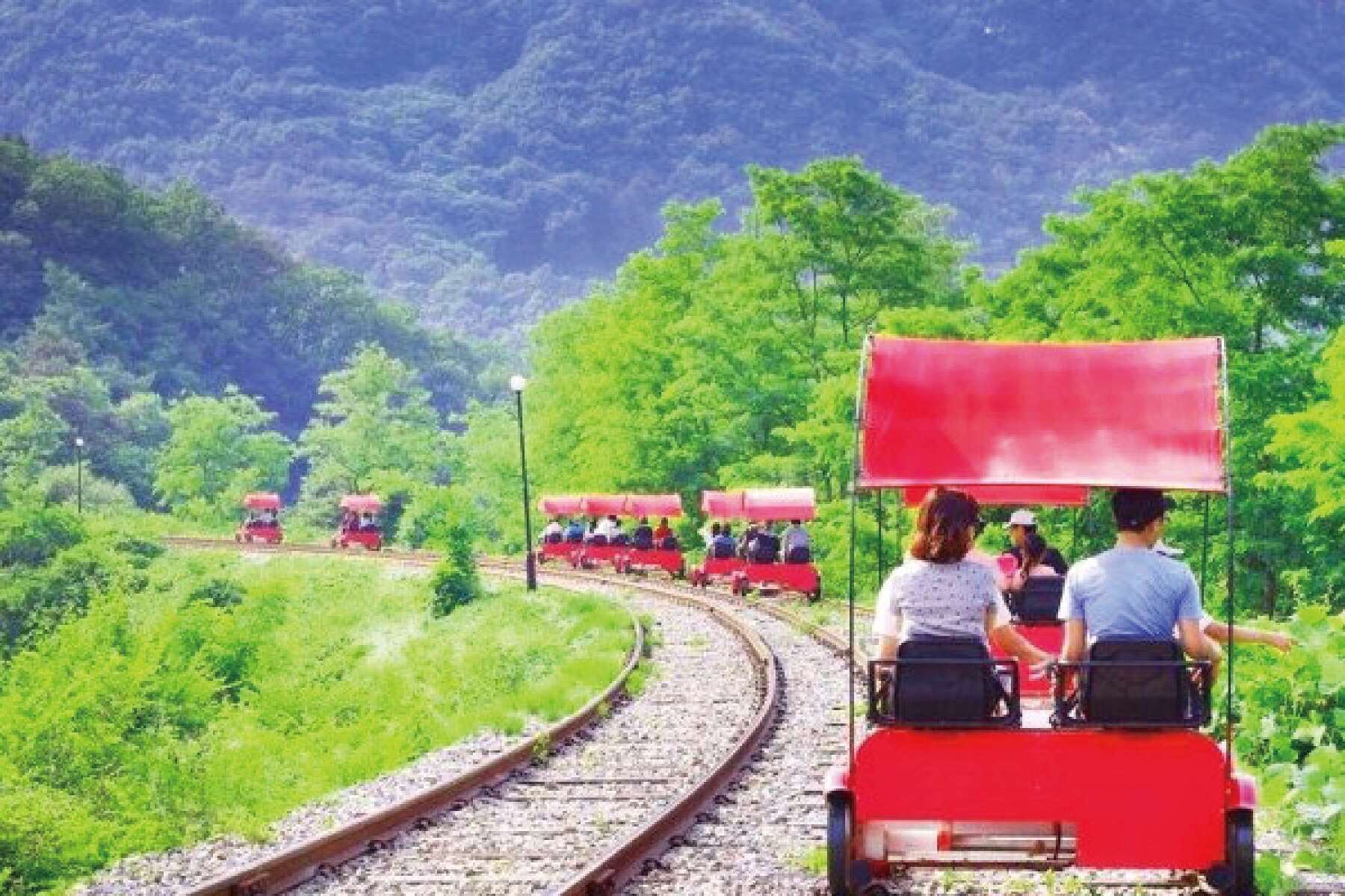 楓遊韓國鐵道自行車、全州韓屋村＋韓服、天空公園5日7