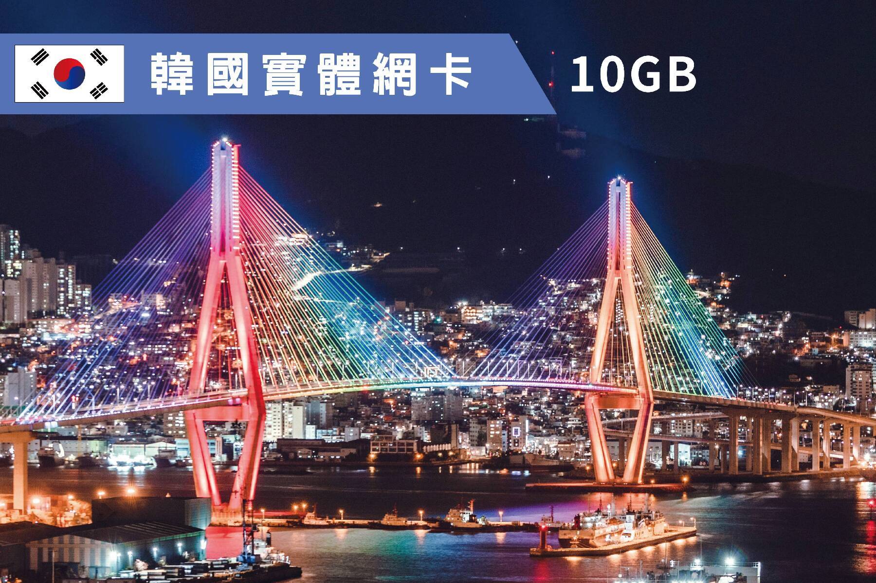 Ⓙ韓國-7天 總量10GB 上網卡1