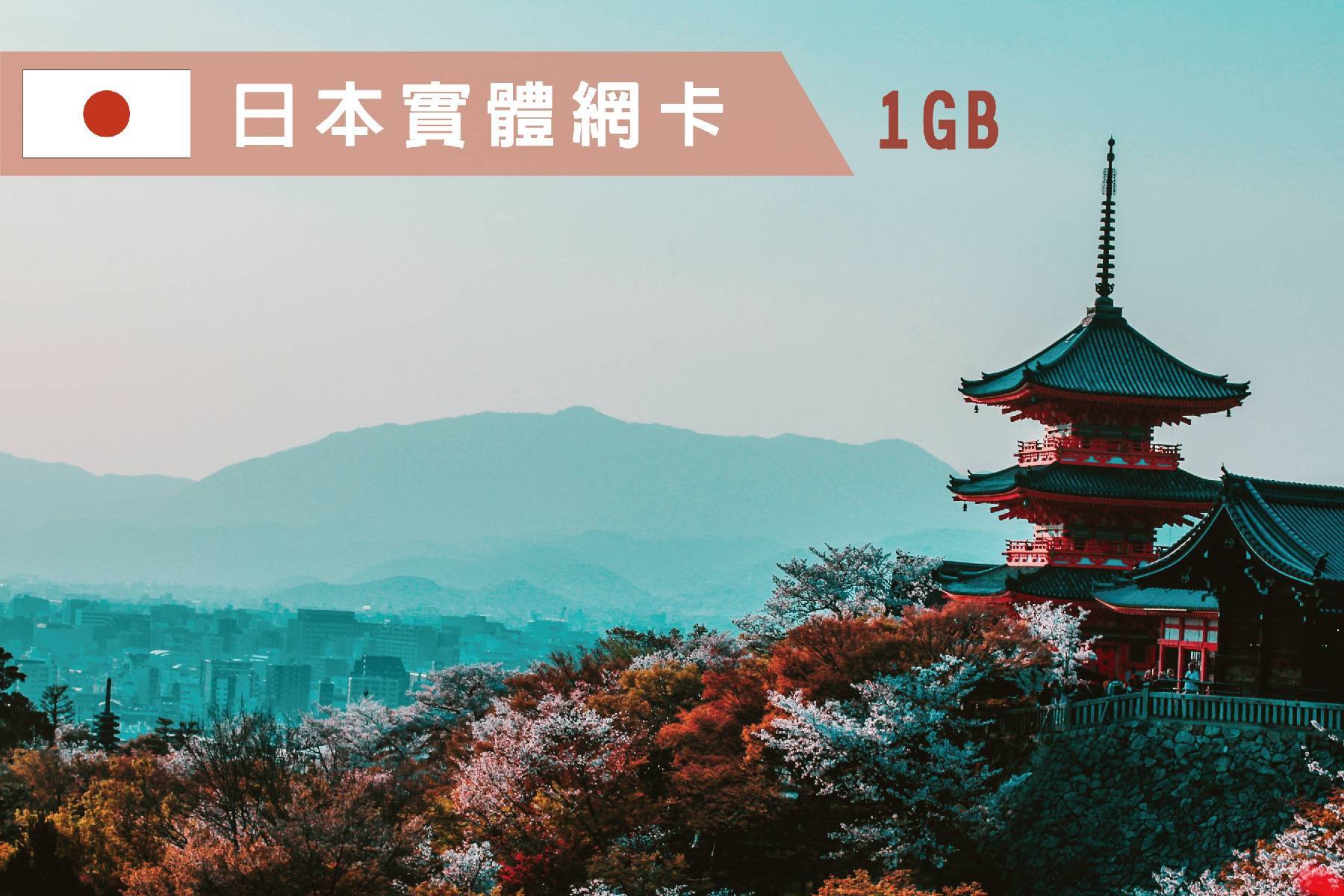 Ⓙ日本-8天每日1GB超過降速吃到飽上網卡1